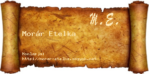 Morár Etelka névjegykártya