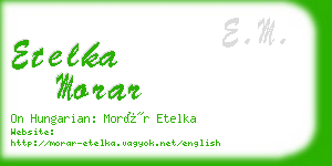 etelka morar business card